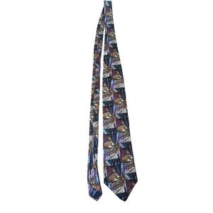 J.‎ Garcia Tie Mens One Size Multicolor Collector's Edition Silk Abstract USA